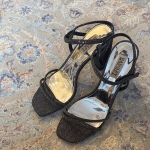 Badgley Mischka Black Strappy Heels